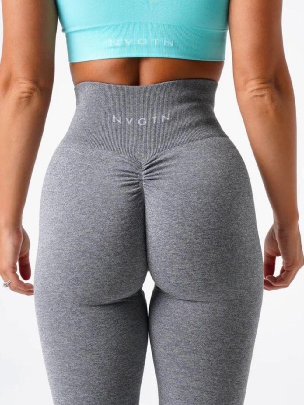 Nvgtn Scrunch grey leggings